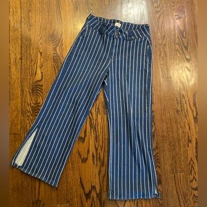 High Rise Sneak Peek Denim Jeans with White
Stripes - 28‎
